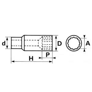 DOUILLE 12 PANS LONGUE 3/8 24 MM SAM OUTILLAGE – JL24 aux meilleurs prix 6