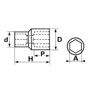 DOUILLE 1′ 82 MM SAM OUTILLAGE – M82 à prix promos 6