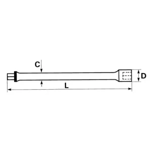 PETITE RALLONGE 1′ 200 MM SAM OUTILLAGE – M210 Neuve avec étiquette 6