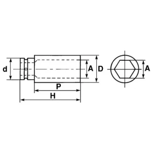 DOUILLE LONGUE CHOCS 3/4 17 MM SAM OUTILLAGE – NC17L pas cher en vente 6