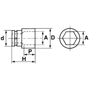 DOUILLE CHOCS 1′ DE 21 MM SAM OUTILLAGE – NM21 magasin pour 6