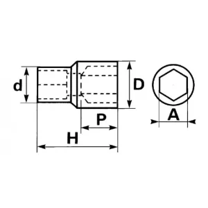 Pas Cher Magasin Soldes DOUILLE 1/4 6 PANS 6 MM SAM OUTILLAGE – R6 6