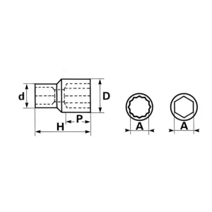 grossiste DOUILLE 1/2 12 PANS 20 MM SAM OUTILLAGE – SA20 6