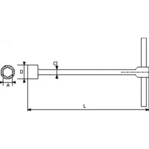 CLE DOUILLE EN T DE 13 MM SAM OUTILLAGE – 63BT13 marque pas cher 6