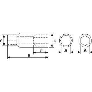 DOUILLE 6 PANS LONGUE 3/8 10 MM SAM OUTILLAGE – JHL10 achat pas cher 6